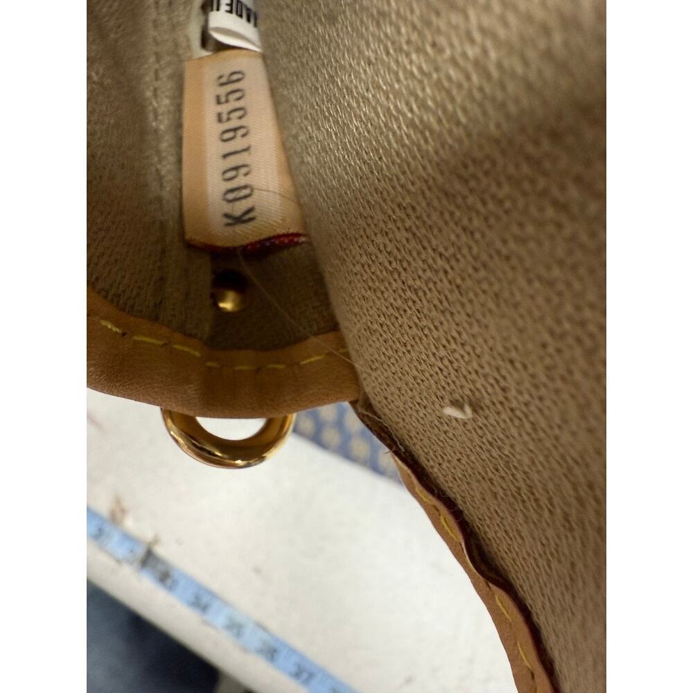 VTGDooney & Bourke Monogram Logo Shoulder Bag Matching Pouch Navy Canvas Leather - Picture 13 of 15